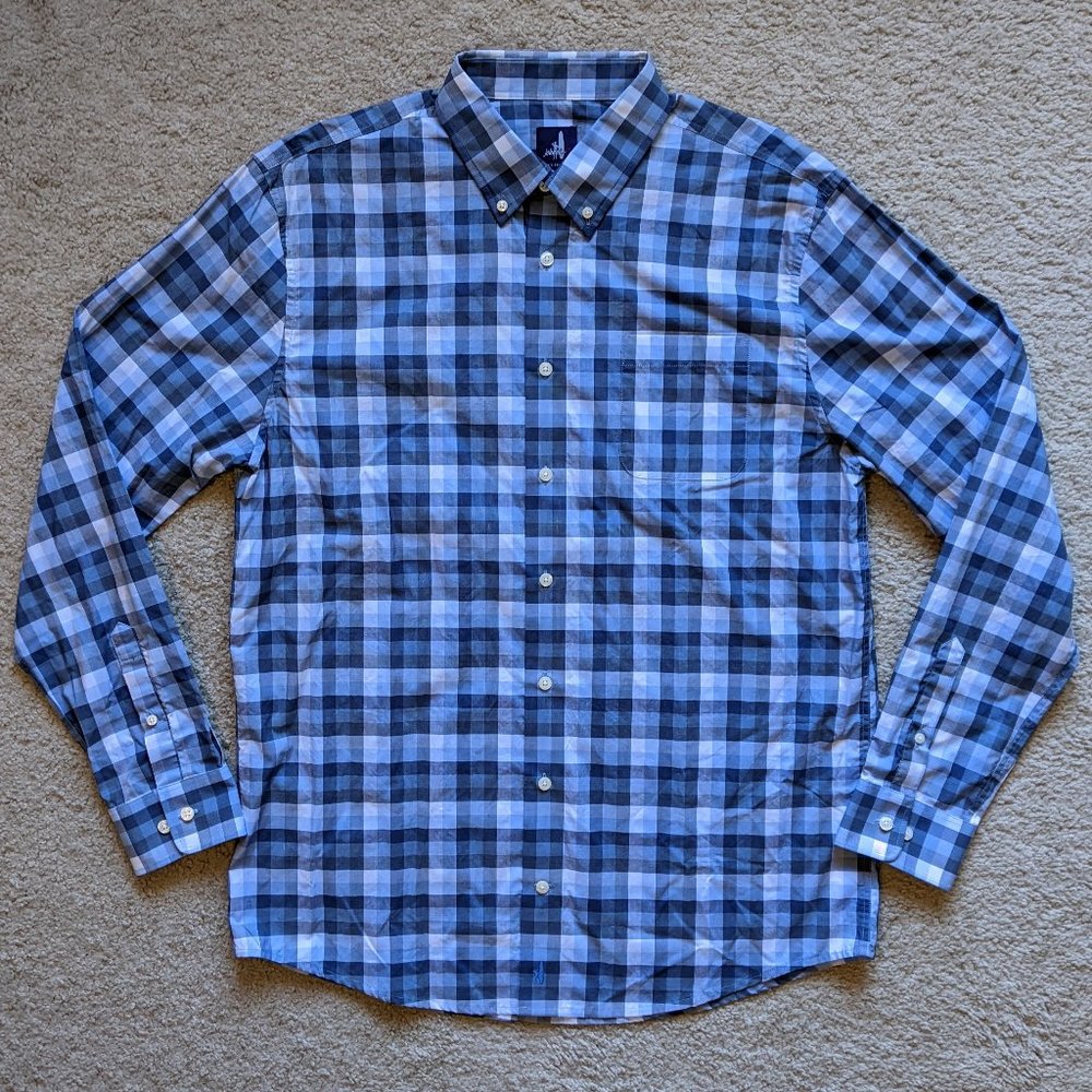 Johnnie-O Button-Down Shirt French Blue Check